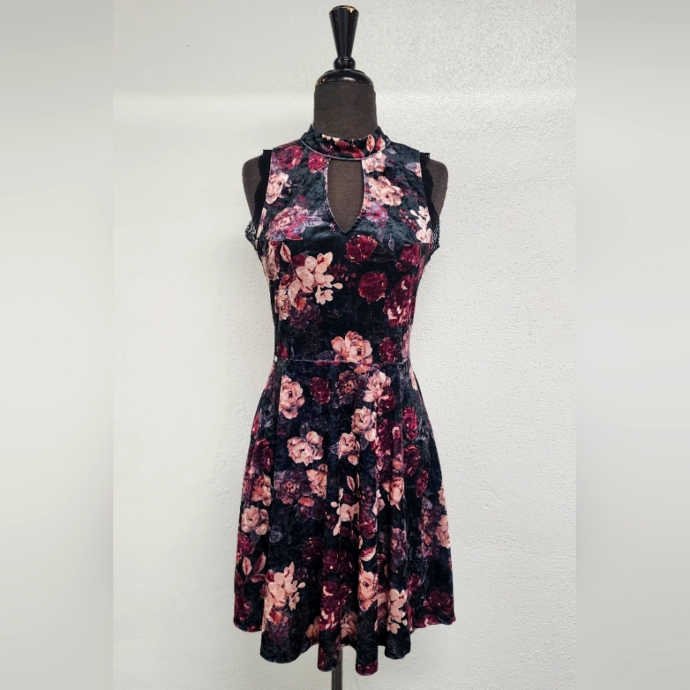 Velvet Floral Dress